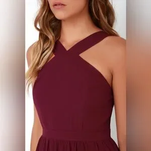 air of romance burgundy maxi dress lulus Red Romantic Flow Maxi Dress